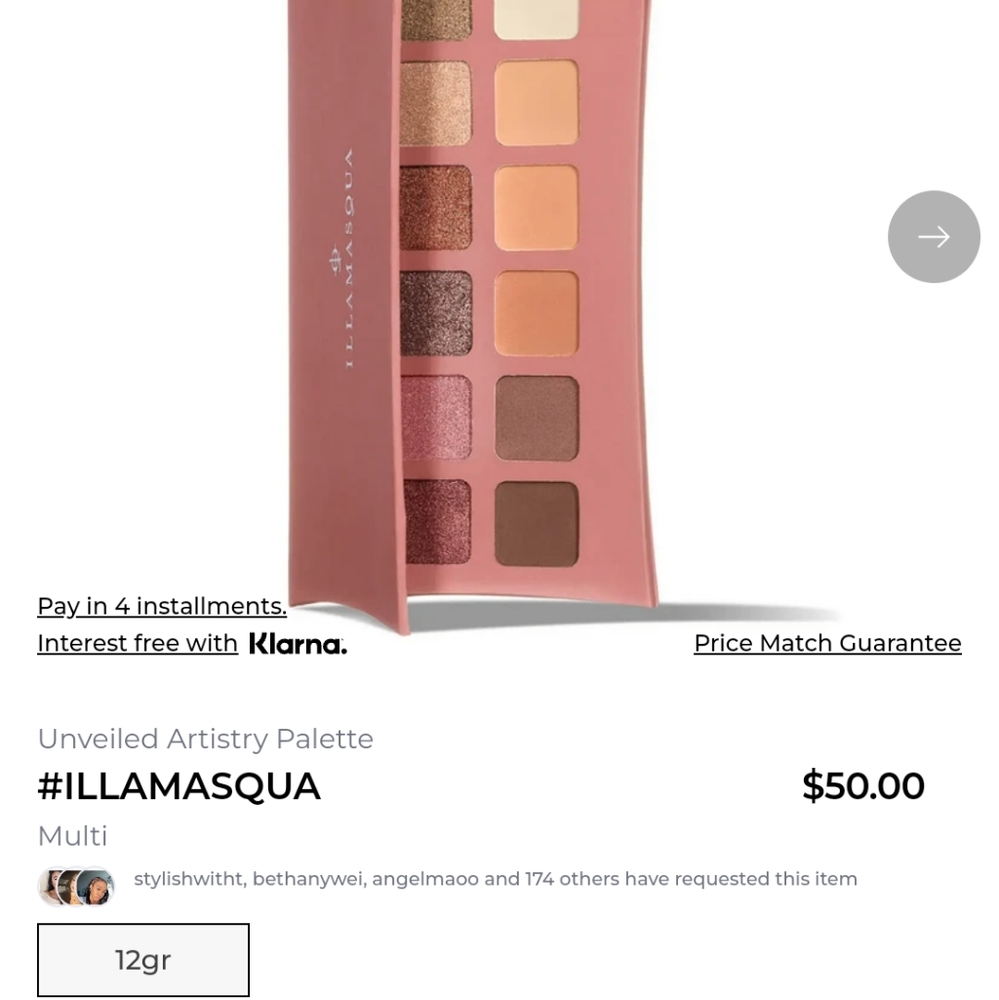 Eyeshadow pallet Illamasqua